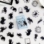 45PCS/BOX Kawaii Black Cat Anime Stickers For Scrapbooking Bullet Journal Diy Decoration Planners Suitcase Diary Notebooks Album Laptop Phone Cases And Art Crafts