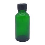 50ML Green Glass Aromatherapy Bottle With Screw Cap - Black 18 410