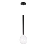 Raindrop Pendant Light Metal Black White - White