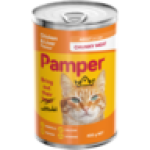 Pampers Pamper Chunky Meat Chicken & Liver Flavoured Cat Food Can 400G