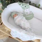 Wrap Set Swaddle Set Rainbow Green Ellie Elephant