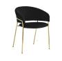 Modern Velvet Dining Chair With Golden Legs