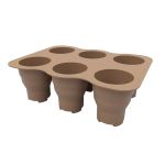 6 Holes Nursery Silicone Folding Growing Tray