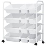 Durable 4-TIER Kids Steel-framed Toy Organizer - 12 Storage Bins