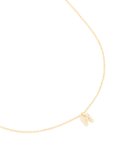 Goldair Gold Plated Brass Cubic Zirconia Letter M Necklace