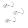 3 Piece - Magnetic Swivel Hook - Silver