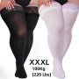 Women's Plus Sexy Thigh High Stockings Plus Size Silicone Lace Top Elastic Slim Over The Knee Socks