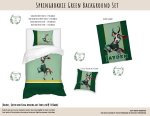 Kids Duvet Set Springbokkie Green Background