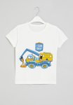 PoP Candy Printed Tee - White & Blue