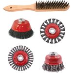 Tork Craft Wire Brush Angle Grinder Kit M14 Crimped & Knotted Set 5PC Hand Brush