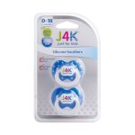 J4K Pacifiers Sili Blue 2PC