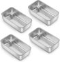 Homgem Loaf Pan Set Of 4 9X5 Inch Stainless Steel Bread Loaf Pan