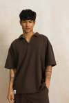 Textured Oversized Golfer - XL Chocolate
