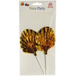 Shiny Gold Palm Fan 2PC
