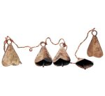 Bulk Pack 2 X Brass Cow Bells String Of 5 Bells