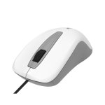 USB Wired Optical Mouse-3 Buttons 1200 Dpi Plug & Play – MU120 – White Gey