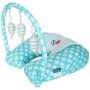 Babyhood Nursing Pillow With Toy Bar Turquoise Circles