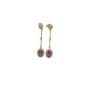 S925 Sterling Silver Amethyst Earrings Pendant Earrings Elegant Style