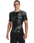 Men's Ua Iso-chill Compression Printed Short Sleeve - BLACK-001 3XL