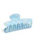 Kids Blue Daisy Printed Arch Claw Clip