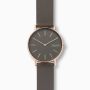 Signatur Rose Gold Round Leather Women's Watch - SKW2794