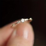 1PC Kpop Style Ring Paved Shining Zirconia Simple Design Represents Effortless Beauty Match Daily Outfits Party Accessory Pick A