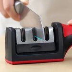 Professional Knife Sharpener With Diamond ceramic Rod For 1PC 2PCS Stage Featuring A Safe Design For Quick Blade Restoration.