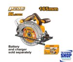 Circular Saw 165MM Cordless 20V Ingco CSLI1652 Tool Only