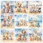 Tear Resistant Deco Print Cats And Dogs 9'S