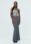 Ribbed Mermaid Skirt - Grey