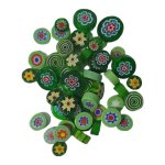 Millefiori Mosaic Glass Green Mixed 50G