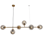 Satin Gold Chandelier With Smoke Colour Glass – CH508 6