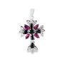 Silver Cz Stones Cross Pendant PE-472