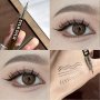 Sylr Sylr New 0.01MM Ultra Fine Extra Slim Eyebrows Pen Waterproof Sweat-proof Liquid Eye Brow Pencil Long Lasting Makeup Eyeliner 2 IN1 Summer Outdoor Travel