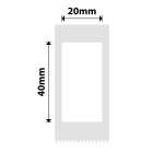 NB314 - - D101 Only - 20X40MM - 160 White Labels