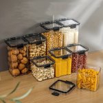 Large-capacity Airtight Food Storage Container - Transparent Plastic Organizer For Grains Snacks & Nuts - Perfect For Kitchen Or