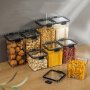 Large-capacity Airtight Food Storage Container - Transparent Plastic Organizer For Grains Snacks & Nuts - Perfect For Kitchen Organization