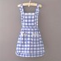 Chic Women's Canvas Apron - Waterproof & Oil-Proof Easy Clean Kitchen Bib With Floral/Plaid/Polka Dot Design