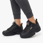 FILA Disruptor II Ladies Sneaker - Black Red - 8