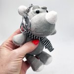 Rhino Plush Keyring