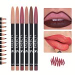 12-COLOR Matte Lip Liner Waterproof Long-lasting And Non-fading Lip Liner Non-stick Cup Not Easy To Take Off Makeup Valentine's