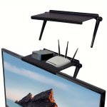 1PC Adjustable Tv Screen Top Shelf Computer Monitor Desktop Screen Top Storage Rack Media Boxes Router Storage Home Office Organ