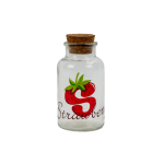 1 Piece 250ML Strawberry Glass Jar With Wooden Cork