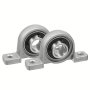 2PCS Zinc Alloy Ball Bearing Pillow Block Mounted Support - 8MM 10MM 12MM 17MM Bore Sizes