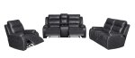 Lara 221 Seater 3 Action With Console Mottled Black – KLA2215P3AFBBL