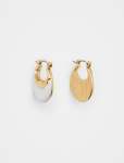 Maria Molten Enamel Earrings - 0 Gold white