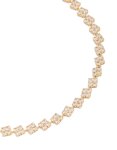 Goldair Gold Plated Cubic Zirconia Multi Flower Tennis Necklace