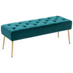 Bk Bench With Buttons Upholstered Bench Velvet Shoe Bench