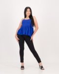 Peplum Blouse Cobalt