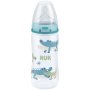 Nuk Temperature Control Bottle 300ML With Size 2 Silicone Teat 6-18M - Boy